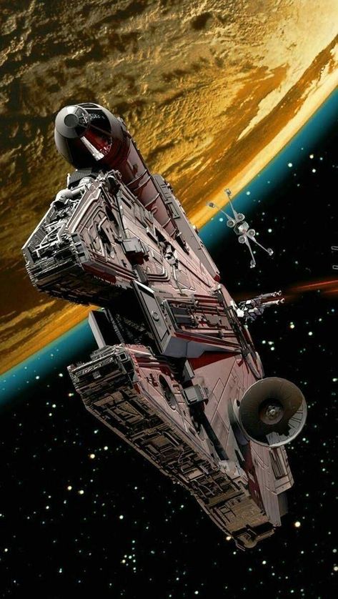 Millennium Falcon Art Galaxie, Star Wars Background, Star Wars Spaceships, Star Wars Models, Star Wars Tattoo, Star Wars Film, Star Destroyer, Star Wars Ships, Star Wars Wallpaper