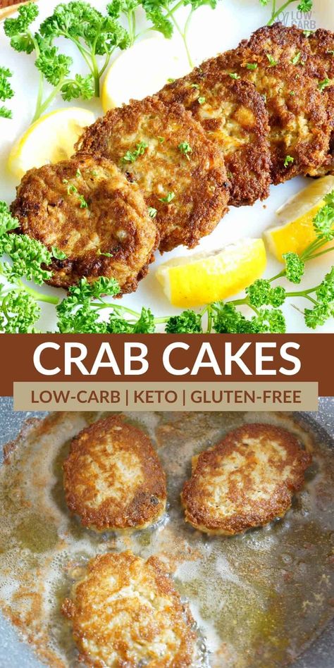 Most seafood cakes contain wheat flour. But this easy recipe will delight your taste buds without the unnecessary gluten and carbs. Keto Crab Cakes, Seafood Cakes, Low Carb Crab Cakes, Keto 2023, Pork Rind Recipes, Seafood Casserole Recipes, Crab Cakes Easy, Crab Cakes Recipe, Keto Fish