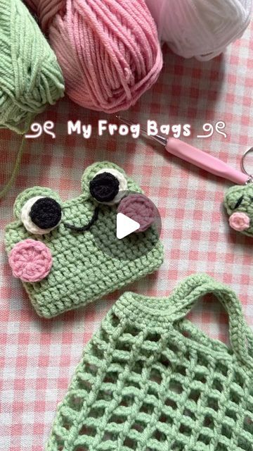 Frog Bag Crochet, Frog Bag, Crochet Wallet, Crochet Frog, Bag Crochet, Crochet Gifts, Crochet Tutorial, Crochet Bag, Crochet