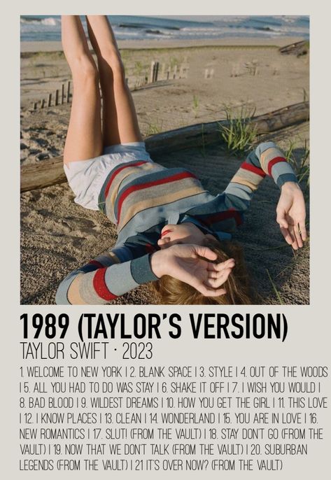 1989 Taylors Version Polaroid, 1989 Taylor Swift Songs, 1989 Taylors Version Tracklist, Taylor Swift Polaroid Poster, 1989 Taylor Swift Album, Polaroid Poster Taylor Swift, Polaroid Songs, Alternative Minimalist Album Covers, Minimalist Album Covers