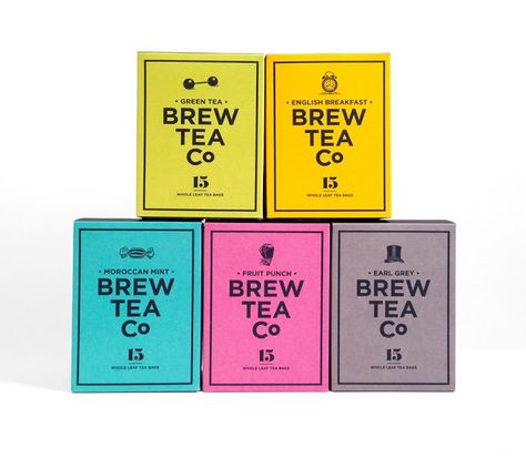 Brew Tea Co. on Packaging of the World - Creative Package Design Gallery Tea Packaging Design, Brew Tea, Cool Packaging, Tea Design, Tea Brands, Tea Companies, Graphic Design Packaging, Tea Packaging, Packing Design