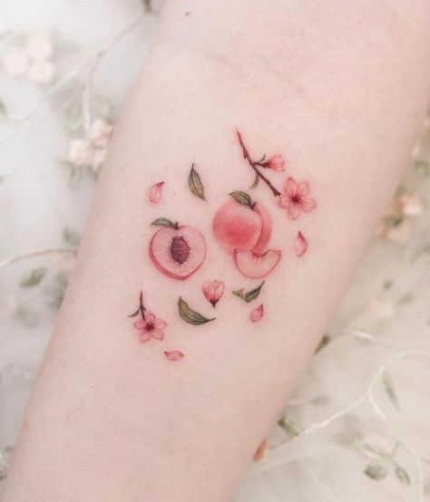 Soft Girl Tattoos, Pink Tattoo Aesthetic, Cat Scratch Tattoo, Tattoo Cherry Blossom, Tattoos Elegant, Neck Tattoo Women, Scratch Tattoo, Tattoos Dainty, Simple Cat Tattoo