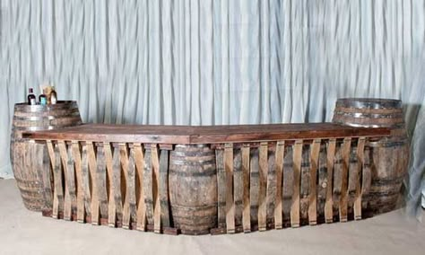 Whiskey Barrel Bar on Pinterest | Barrel Bar, Wine Barrel Bar and ... Whiskey Barrel Bar Ideas, Barrel Bar Ideas, Taverna Medieval, Whiskey Barrel Bar, Wine Barrel Crafts, Wine Barrel Bar, Wooden Barrels, Whiskey Barrel Furniture, Bar Equipment