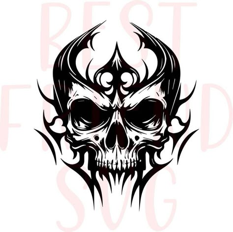 Skull Stencil, Svg Skeleton, Skeleton Svg, Skull Art Drawing, Creepy Tattoos, Skulls Drawing, Skull Svg, Old School Tattoo Designs, Adult Coloring Designs