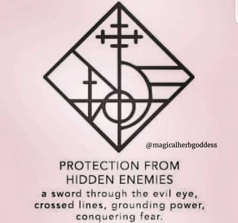 Nitika Sigil, Empath Protection Symbol, Beautiful Spine Tattoos, Protection Sigils, Witch Symbols, Spine Tattoo Ideas, Magick Symbols, Sigil Tattoo, Wiccan Symbols