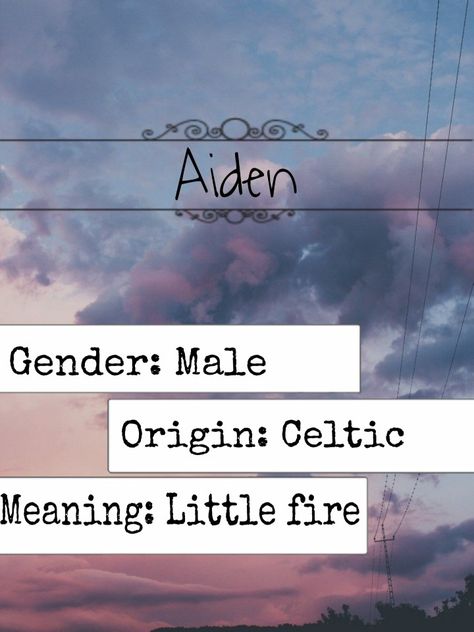 Gaelic Male Names, Celtic Male Names, Male Names That Mean Fire, Celtic Male Names And Meanings, Celtic Boy Names, Aiden Name Meaning, Celtic Names, Irish Boy Names, Aesthetic Names