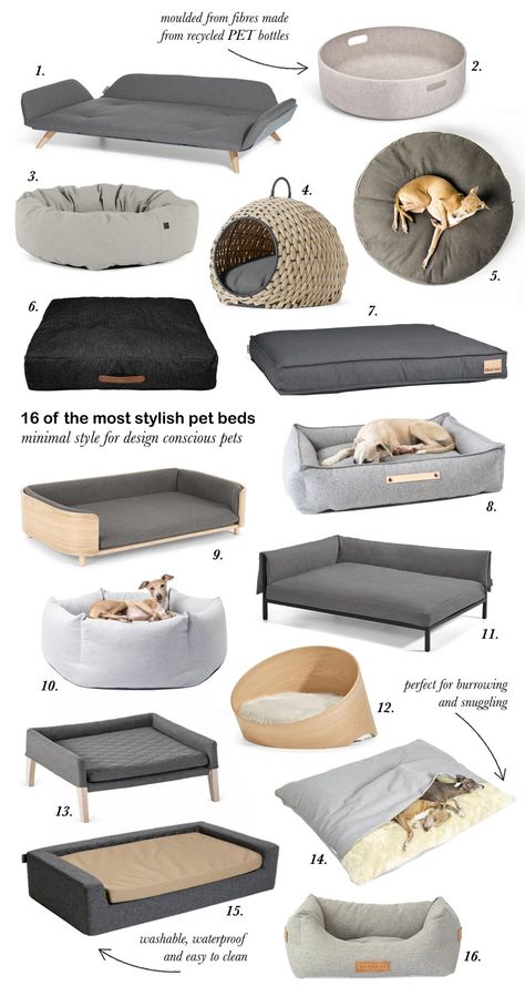 16 of the most stylish pet beds and minimalist dog beds Pet Bed Diy, Cat Bed Diy, Dogs Furniture, Dog Bed Diy, Beds Minimalist, Cute Dog Bed, Bed Minimalist, Katt Diy, Beautiful Bed Designs