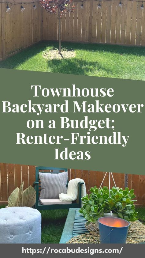 Renter Friendly Garden, Garden Ideas For Renters, First Home Diy, Backyard Makeover On A Budget, Townhouse Backyard, Patio Ideas Townhouse, Small Patio Ideas On A Budget, Canada Calgary, Homemade Garden