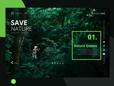 Nature Quotes Landing Page by Sharif Mollah UX/UI Desain Ux, Logos Retro, Design Cv, Ui Design Website, Website Design Layout, Quote Design, Ui Design Inspiration, Web Inspiration, Web Layout Design