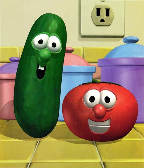 Veggie Tales Characters, Christian Jokes, Veggie Tales, Wood Keychain, Tattoo Flash Art, Weird Text, Kids Tv, Very Funny Pictures, Flash Art