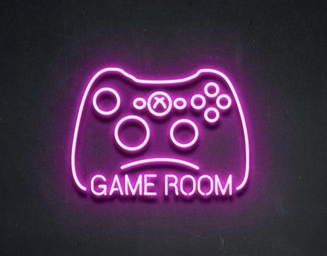 Gamer Lounge, Lounge Logo, Logo Gaming, Neon Rose, Puck Lights, Design Accessories, Game Room Design, Game Logo, Bubble Tea