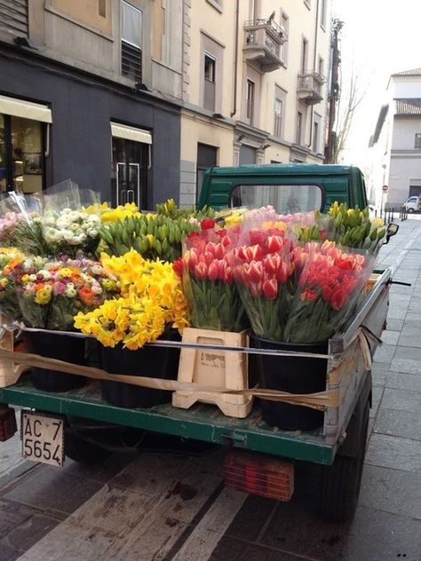 Holland Food Stand, Dream Jobs, Flower Truck, Flower Shops, A Truck, Food Trucks, Different Flowers, Milan Italy, Arte Floral