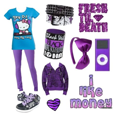 purple !!! Purple Emo Outfits, Purple Scene Outfits, 2000s Scene Aesthetic, Scenemo Outfits, Scene Kid Outfits, Scene Fits, Alt Fits, 2000s Scene, Scene Shirt