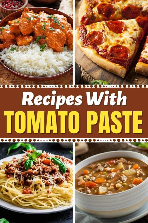 Recipes With Tomato Paste, Tomato Paste Uses, Recipes With Diced Tomatoes, Recipe Using Tomatoes, Chicken Recipes With Tomatoes, Tomato Paste Recipe, Ricotta Recipes, Paste Recipe, Weeknight Dinner Recipes Easy