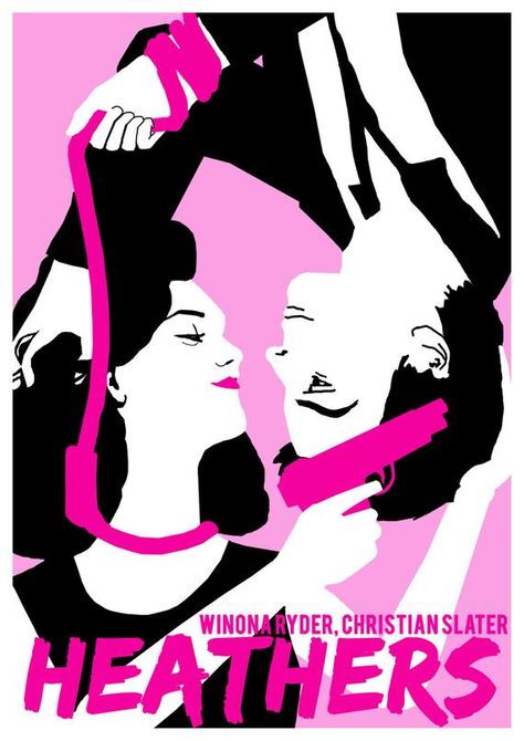 Heathers Print Heathers Poster, Christian Slater Heathers, Heathers Wallpaper, Jd And Veronica, Heathers Musical, Heathers Movie, Veronica Sawyer, Heathers The Musical, Christian Slater