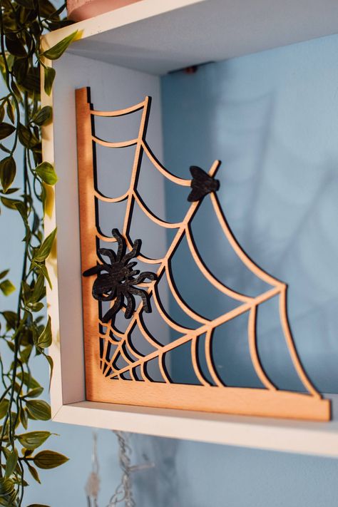 This wonderful Halloween Home decoration is laser cut from high quality beech wood. Material: high quality beech plywood Thickness: 4mm (0.15in) Sizes (H x W): S - 150 x 130 mm (5.9 x 5.1 in) M - 200 x 170 mm (7.8 x 6.7 in) L - 300 x 260 mm (11.8 x 10.2 in) We offer two shipping options (if you need your item fast use express shipping as we can guarantee the exact delivery dates): - Free Standard Shipping - DHL Express Shipping - Europe 1-2 days, USA/Canada - 3-4 days, Australia - 7 days We have Halloween Cnc Ideas, Wooden Halloween Decor, Laser Cut Halloween Decor, Halloween Laser Cut Ideas, Halloween Laser Projects, Plywood Decor, Laser Cut Halloween, Wooden Halloween Decorations, Scary Decor