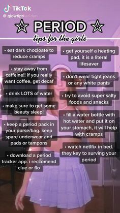 Tips For 6th Grade, Middle School Essentials, Period Tips, School Routine For Teens, Period Kit, Teen Advice, Period Hacks, Social Life Hacks, Girl Advice