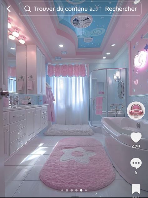 Girly Bathroom, Blocksburg Room Ideas￼, Colorful Room Decor, Aesthetic Interior Design, Kids Interior Room, Girly Room, Cozy Room Decor, Royale High, Dreamy Room