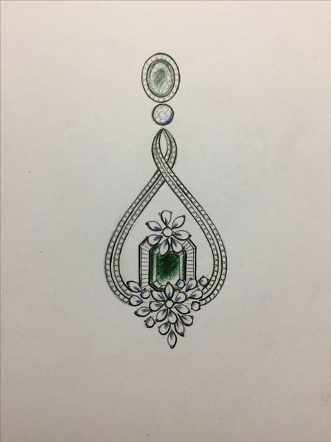 Fine jewellery by hussain moghani Jewelry Sketches, Emerald Jewellery, Jewelry Rendering, Diamond Earrings Design, Art Jewelry Design, Jewellery Design Sketches, Jewelry Illustration, Jewelry Design Drawing, Ankle Jewelry