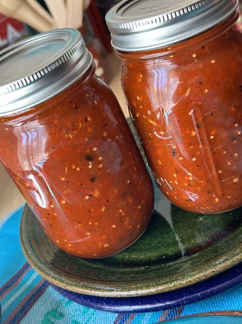 Red Chile New Mexico Salsa! New Mexico Chili Salsa, Mexican Hot Sauce Recipe, Red Chile Salsa, Mexican Red Salsa, New Mexico Red Chile, New Mexico Chili, Mexican Salsa Recipes, Mexican Side Dishes, Salsa Guacamole