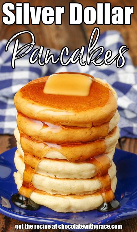 Dollar Pancakes, Silver Dollar Pancakes, Oven Pancakes, Freeze Pancakes, No Flour Pancakes, Freezer Meal Planning, Chocolate Pancakes, Chocolate Chip Pancakes, Mini Pancakes