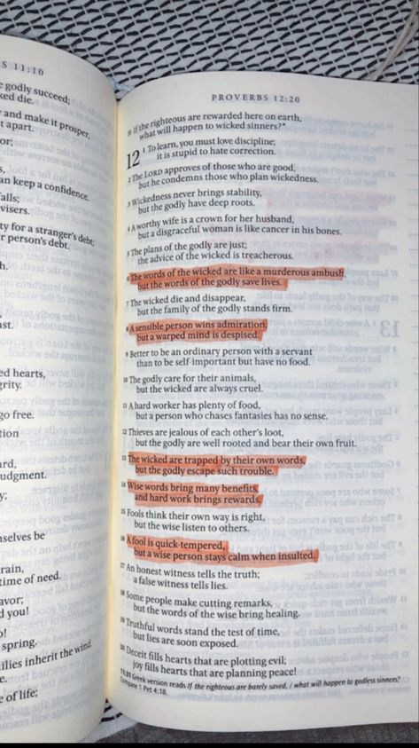 proverbs 12: 6, 8, 13-14 & 16 Proverbs 8:10-11, Proverbs 31:11-12, Proverbs 14:30 Scriptures, Proverbs 6:16-19 Kjv, Proverbs 12, Proverb 16 : 9, Faith In God, Proverbs, Bible Study