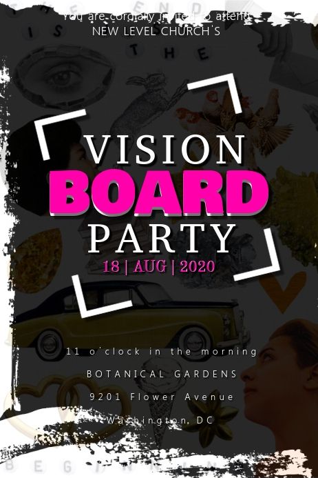 Vision Board Party Themes, Vision Board 101, Destination Wedding Invitation Wording, Wedding Reception At Home, Vision Board Workshop, Make A Flyer, Board Party, Vision Board Party, Wedding Reception Invitations