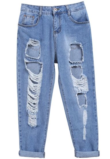 Distressing Jeans, Ripped Denim Pants, Ripped Denim Jeans, Ripped Knee Jeans, Best Jeans For Women, Jeans Destroyed, Torn Jeans, Denim Jeans Ripped, Blue Ripped Jeans