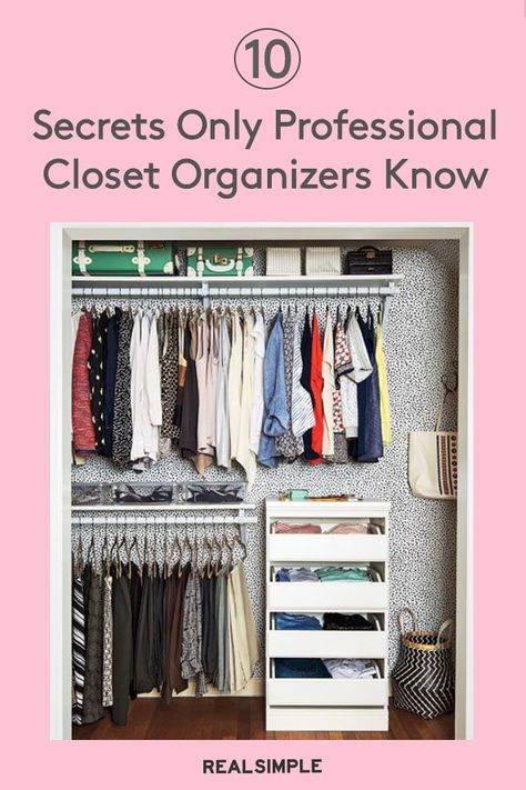 10 Secrets Only Professional Closet Organizers Know | Professional closet organizers share their favorite tips to help organize and declutter any sized closet. Use these doable closet organization tips to help sort any overstuffed closet in your home. #declutter #organizationtips #realsimple #declutterideas #howtoclean #homeorganization Womens Closet Organization, Visual Organization, Organizing Inspiration, Closet Organization Tips, Home Declutter, Organizer Business, Professional Organizer Business, Organized Spaces, Organize And Declutter