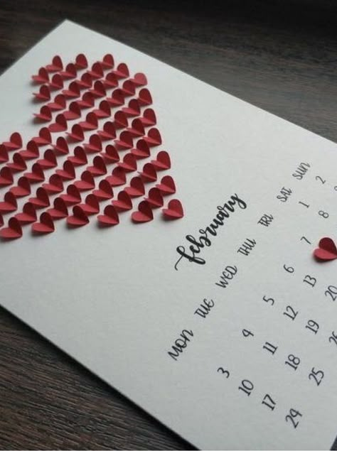 At Home Valentines Day Ideas, Diy Cards For Boyfriend, Happy Birthday Cards Diy, Valentines Day Ideas, Anniversary Scrapbook, Diy Anniversary Gift, Creative Birthday Cards, Diy Projects Gifts, Book Crafts Diy