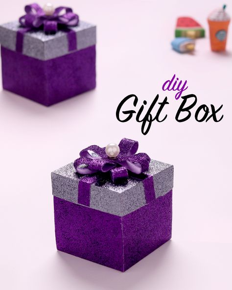 Homemade Gift Boxes, Cardboard Crafts Diy, Gift Wrapping Techniques, Diy Gift Set, Diy Glitter, Gifts Wrapping Diy, Easy Paper Crafts Diy, Paper Diy, Glitter Gifts