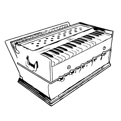 Harmonium Drawing, Musical Instruments Sketch, Music Instruments Drawing, Drawing Of Musical Instruments, Veena Instrument Drawing, Sitar Instrument Drawing, Indian Musical Instruments Drawing, Sketch Of Musical Instruments, Instruments Drawing