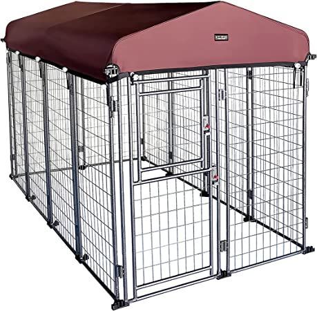 My Pet Companion 8'*4'*5' Dog Kennel Outdoor with Roof Cover for Large Dogs Heavy Duty Dog Fence Welded Wire Catio Retriever Dog Playpen Dog Cage Outdoor, Outdoor Dog Runs, Dog Enclosures, Russian Toy Terrier, Wooden Pet Gate, Heavy Duty Dog Crate, Dog Pen, Large Dog Crate, Dog Playpen