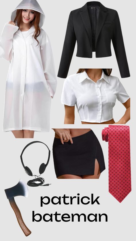 halloween - patrick bateman Female Patrick Bateman Costume, Patrick Bateman Costume Woman, American Physco Costume Women, Patrick Batman, Patrick Bateman Costume, Batman Halloween, Classy Halloween Costumes, Patrick Bateman, Classy Halloween