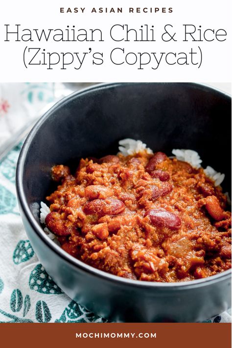 Zippy’s Chili Recipe, Zippys Chili Recipe Hawaii, Hawaiian Chili Recipe, Zippys Chili Recipe, Chilli Recipe Crockpot, Hawaiian Chili, Sausage Chili, Portuguese Sausage, Chili Rice