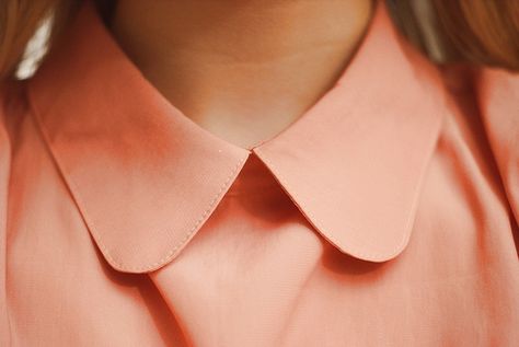 // Miss Moss, Peter Pan Collars, Shades Of Peach, Flat Collar, Styles Women, Modest Dress, Just Peachy, Collared Shirt, Pan Collar