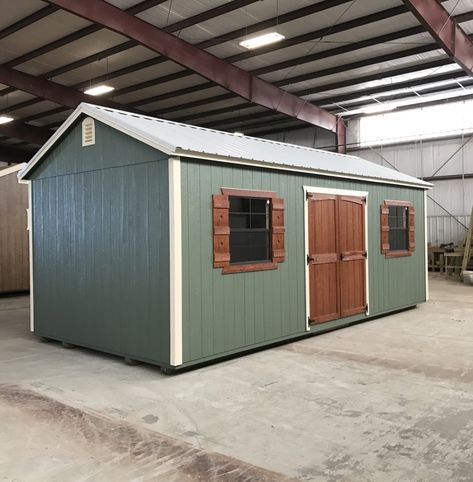 Side Utility: United Portable Buildings Shed To Home, Portable Building, Garage Door Panels, Ridge Vent, Smart Panel, Portable Buildings, Architectural Shingles, Transom Windows, Arched Windows