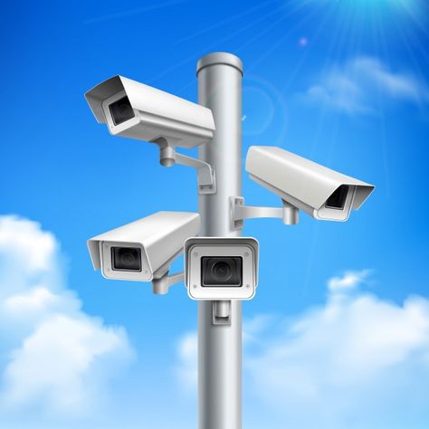 Cc Camera, Security Camera Installation, White Camera, Cloud Vector, Security Equipment, Blue Sky Background, Types Of Cameras, Security Cameras, Security Solutions