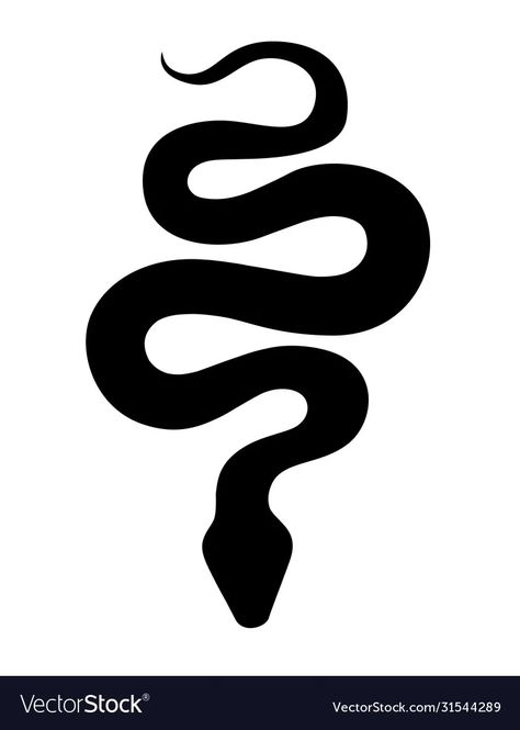 Black Snake Illustration, Snake Silhouette Tattoo, Ular Art, Snake Vector Illustration, Black Snake Drawing, Simple Snake Drawing, Black Silhouette Art Ideas, Cool Black And White Drawings, Tato Snake