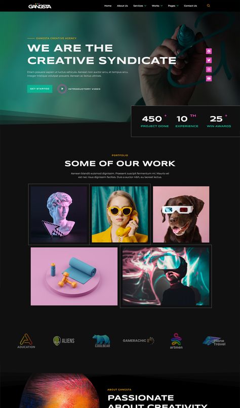 Marketing Agency Portfolio Design, Portfolio Design Marketing, Design Agency Website Inspiration, Marketing Portfolio Website, Creative Studio Website, Creative Portfolio Website Design, Marketing Agency Portfolio, Creative Agency Website Design, Figma Animation