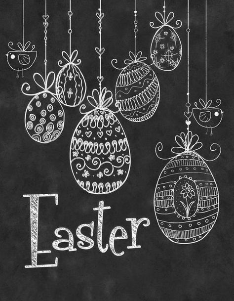 Easter Chalkboard Art, Chalkboard Art Print, Easter Chalkboard, Blackboard Art, Decoration Vitrine, Chalk Wall, Window Drawing, Chalkboard Drawings, Chalkboard Lettering