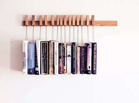 Home Decor Gift Ideas for People Who Love Books | Hunker Rustic Shelving, Hanging Bookshelves, Floating Bookshelf, Bookcase Display, Diy Bird Bath, Book Rack, Diy Accent Wall, Diy Wall Shelves, Floating Shelves Diy