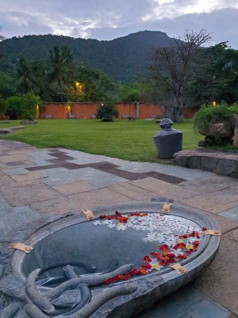 Isha Yoga Centre, Yoga Centre, Isha Yoga, Yoga Center, Hot Tub, Yoga, Pool, Outdoor Decor, Home Decor