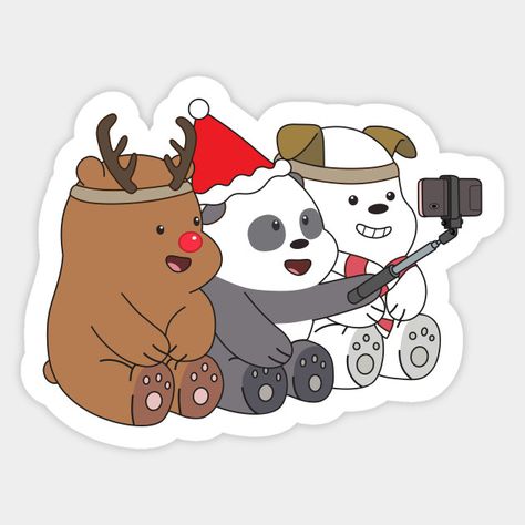 We Bare Bears - We Bare Bears - Sticker | TeePublic We Bare Bears Stickers, Xmas Sticker, We Bare Bears Wallpapers, Ice Bear, Ice Bears, Bubble Stickers, Karakter Disney, Cute Panda Wallpaper, Tumblr Stickers