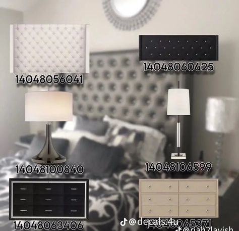 Bloxburg Bedhead Code, Bloxburg Baddie Room Ideas, Bloc Burg Decals, Bloxburg Package Decal Codes, Bloxburg Head Boards Codes, Drawer Decals Bloxburg, Dresser Codes Bloxburg, Bloxburg Bed Headboard Decals, Bloxburg Bed Frame Code