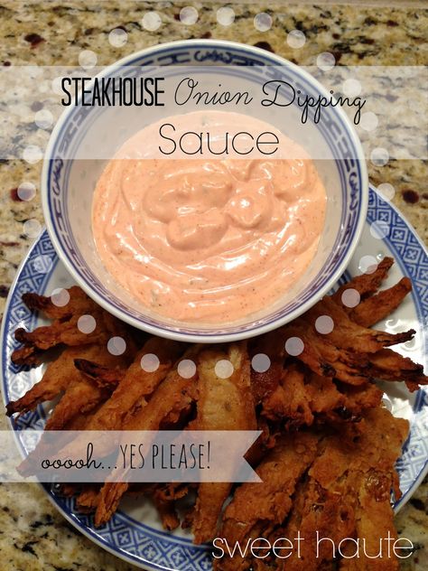 Outback Blooming Onion, Awesome Blossom dipping sauce recipe. Steakhouse Onion Dipping Sauce Tutorial- SWEET HAUTE Pin now...read later! Outback Blooming Onion, Blooming Onion Sauce, Onion Appetizers, Bloomin Onion, Blooming Onion, Dipping Sauces Recipes, Dip Sauce, Outback Steakhouse, Onion Sauce