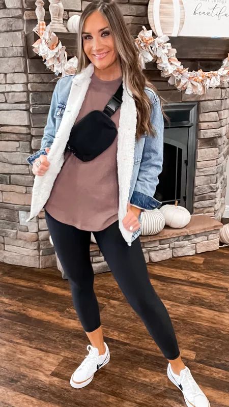 Casual Friday Outfits Fall, Black Leggings Fall Outfit, Casual Winter Outfits Cold Weather, Spring Outfits With Leggings, Cute Simple Fall Outfits, Outfits Leggins, Mom Outfits Fall, Trendy Mom Outfits, Look Legging