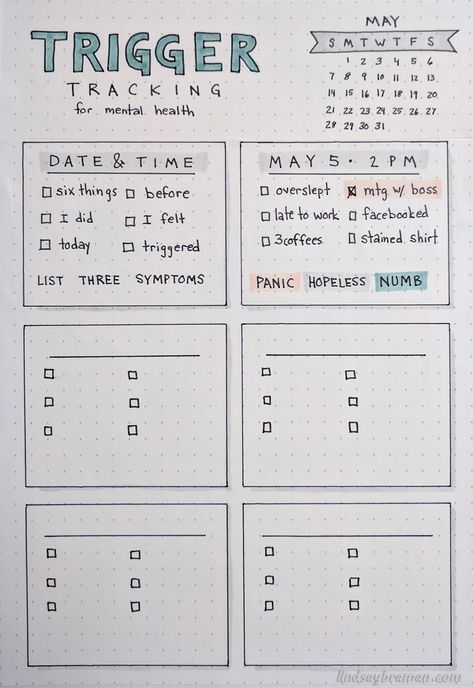 Minimalist Bullet Journal Layout - Mental health trigger tracking Minimalist Bullet Journal Layout, Bullet Journal Daily, Bullet Journal Mental Health, Minimalist Bullet Journal, Notes Taking, How To Bullet Journal, Self Advocacy, One Note, Bullet Planner