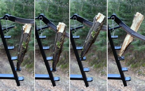 Shavlog - The Easiest Wood Splitter & Kindling Maker by QL Six Sign — Kickstarter Kindling Splitter, Porte In Ferro, Saw Horse, Wood Splitter, Oliver Wood, Log Splitter, Metal Fabrication Tools, Blacksmith Projects, Firewood Storage