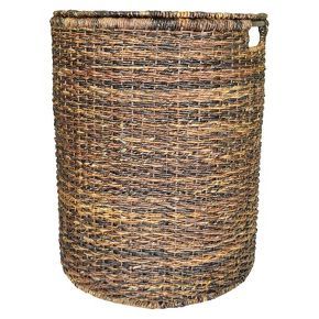 Wicker Hamper - Dark Global Brown - Threshold™ Woven Hamper, Wicker Laundry Hamper, Laundry Room Organization Storage, Wicker Hamper, Copper Handles, Decorative Basket, Bathroom Redo, Antique Pewter, Wire Baskets